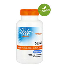 Doctors Best, МСМ, 1500 мг, метилсульфонілметан, сірка, 120 таблеток