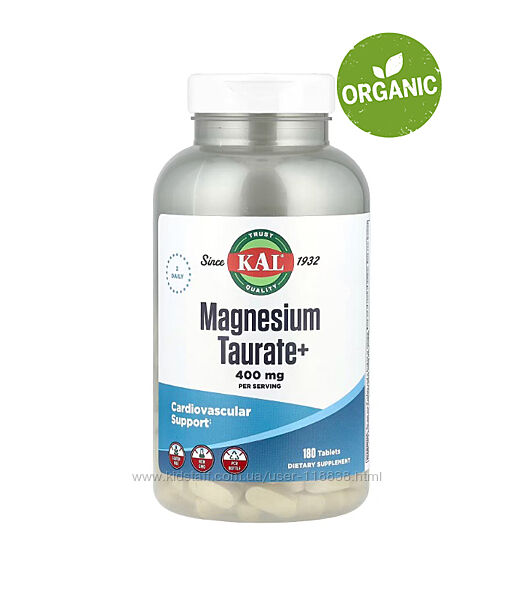 KAL, Таурат магнію плюс, 400 мг, 90/180 таблеток