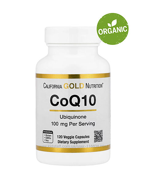 California Gold Nutrition, Коэнзим Q10, 100 мг, 120 капсул