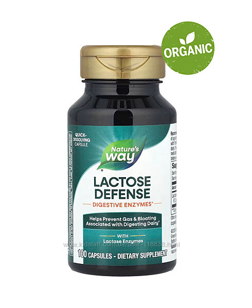 Natures Way, Lactose Defense, Фермент лактаза, 690 мг, 100 капсул