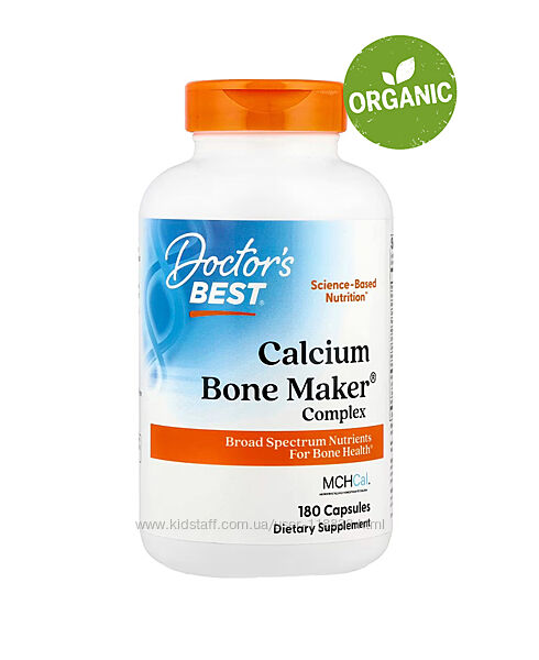 Doctors Best, Calcium Bone Maker, Комплекс для здоровья костей, 180 капсул