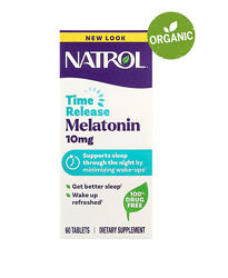 Natrol, Мелатонин, медленное высвобождение, 10 мг, 60 таблеток