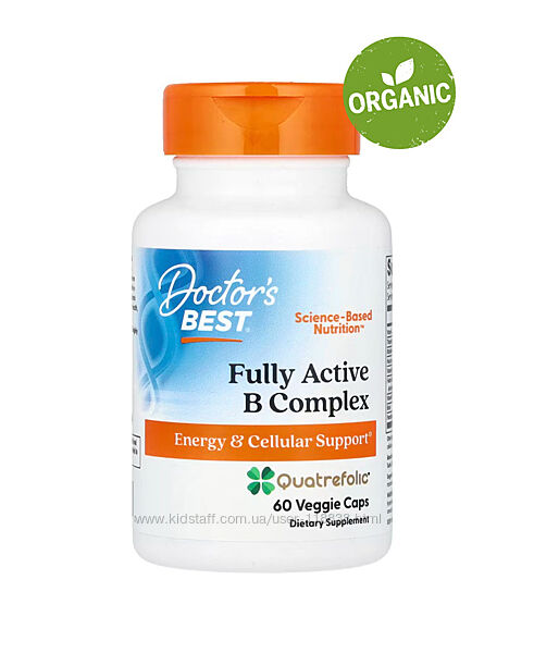 Doctors Best, активний комплекс вітамінів групи В, b, 60 капсул