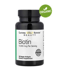 California Gold Nutrition, биотин, 10 000 мкг, 90 капсул
