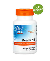 Doctors Best, Real Krill, олія криля, 350 мг, 60 капсул