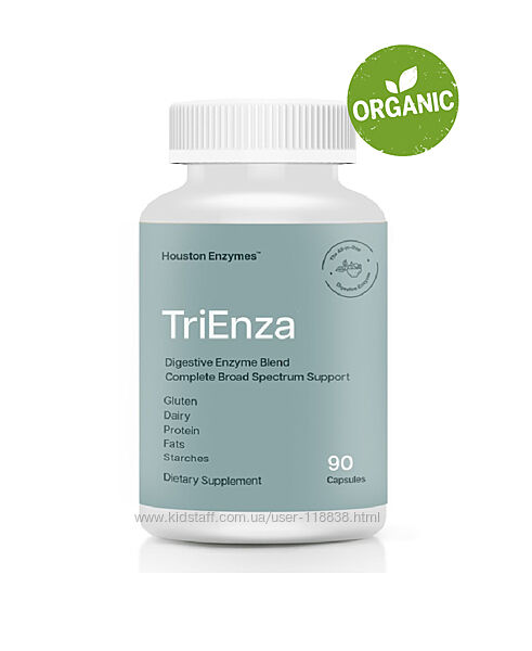Houston Enzymes, TriEnza, ферменты при пищевой непереносимости, 90 капсул