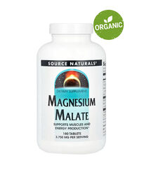 Source Naturals, малат магнію, з яблучною кислотою, 90/180 таблеток