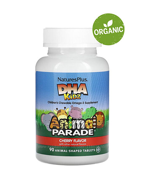 NaturesPlus, Animal Parade, ДГК для дітей, рибячий жир, омега-3, 90 таблет