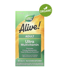 Natures Way, Alive, Adult Мультивітаміни для чоловіків та жінок, 60 табл