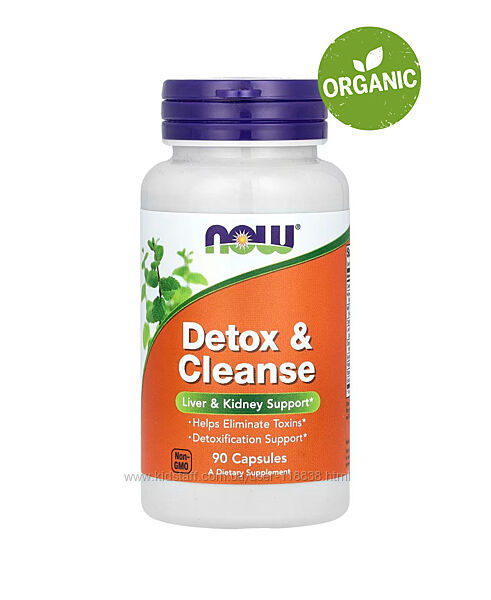 NOW Foods, detox & cleanse, детокс та очищення, 90 капсул