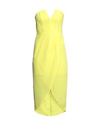 Стильное корсетное платье-бандо ярко-жёлтого цвета H&M