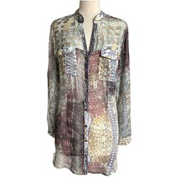 Красивая блуза-туника, лёгкая, с необычным принтом от бренда Esqualo
