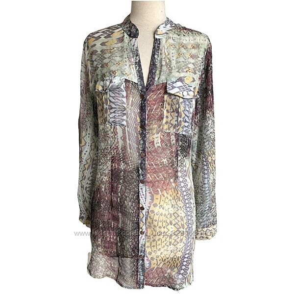 Красивая блуза-туника, лёгкая, с необычным принтом от бренда Esqualo