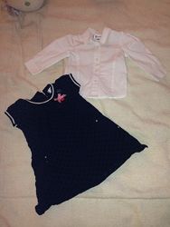 Платье и рубашка, комплект Gaialuna для девочки на 12 мес