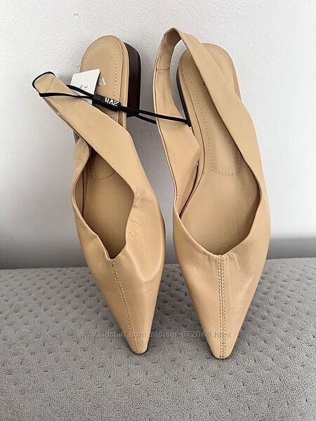 Слінгбеки бід Zara, туфлі на низькому