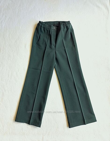 Штани брюки класичні зелені, довжина 74 см.