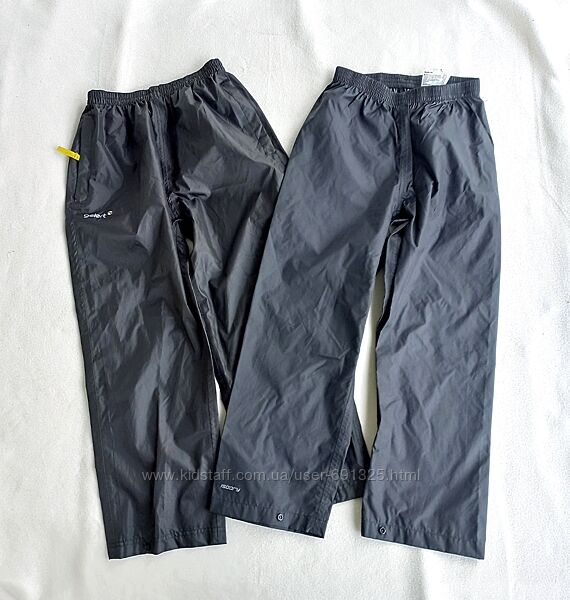 Штани чорні водостійкі плащівка, довжина 85 см.