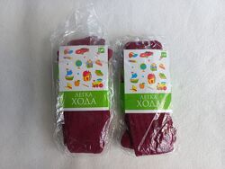 Колготки бордові бавовна