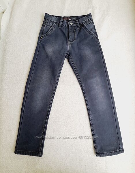 Штани джинси сірі на флісі, довжина 82 см.