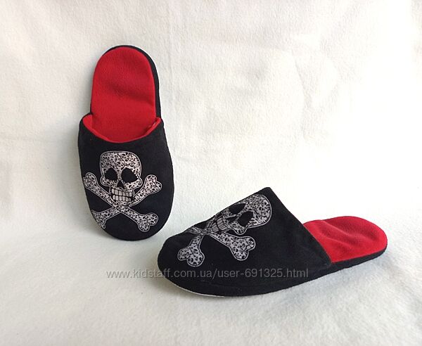 Капці шльопанці череп, устілка 22 см.