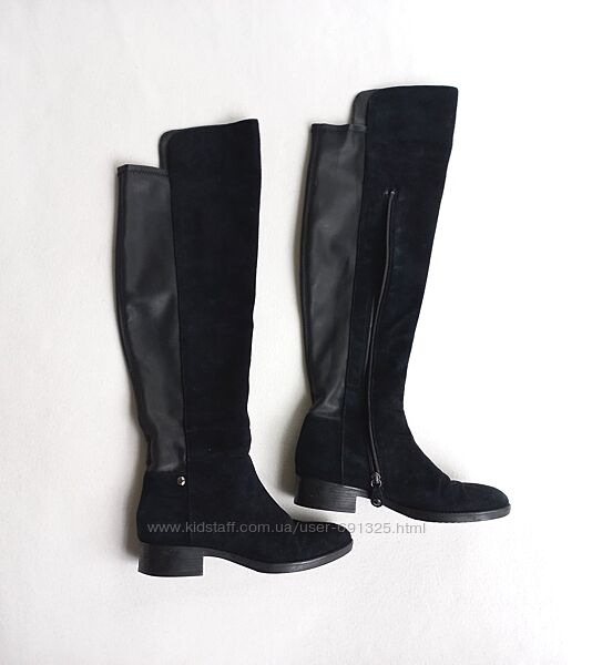 Сапоги чоботи ботфорти демі замша, устілка 24,5 см.