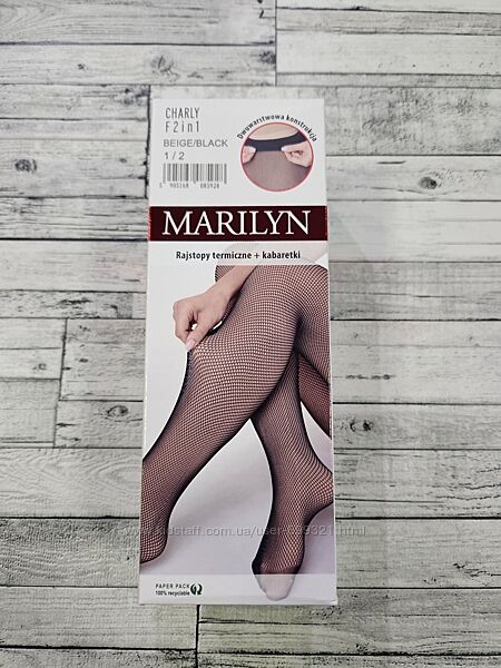 Колготки Marilyn з ефектом сітки на голій ніжці