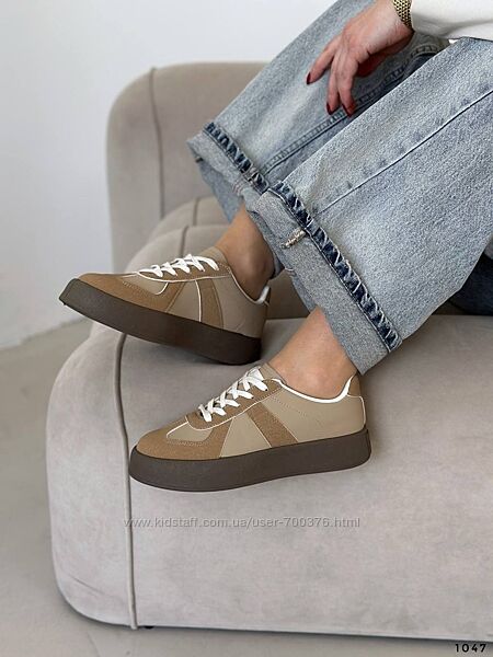Кросівки беж/коричневий