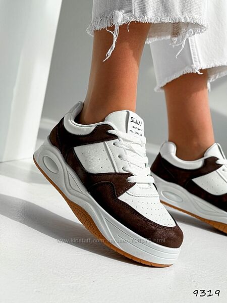 Кросівки Villa, білі/шоколад