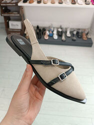 Слінгбеки, натуральна замша, бежеві