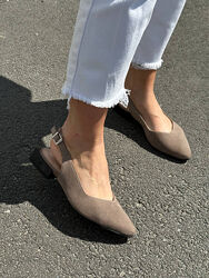 Слінгбеки, натуральна замша, бежеві