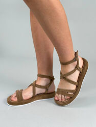 Босоніжки, натуральна замша, шоколадні