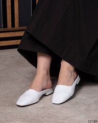 Сабо, натуральна шкіра, білі