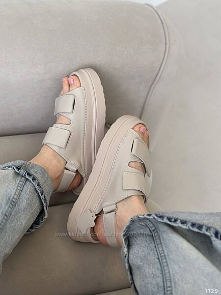 Босоніжки Tessa, натуральна шкіра, беж