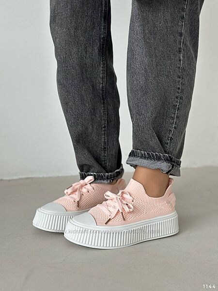 Кеди, легкі текстильні, рожеві