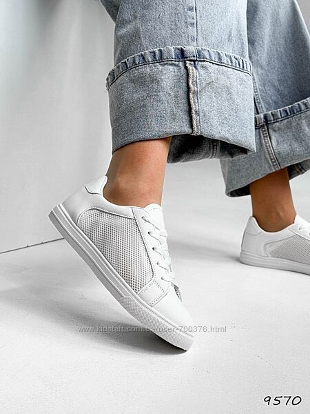 Кеди Marmi, натуральна шкіра/сітка, білі