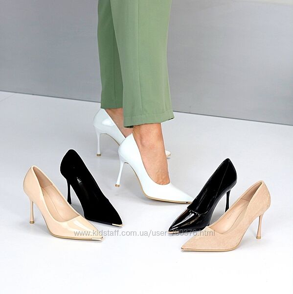 Туфлі Laura, чорні/беж/білі