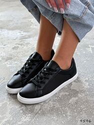 Кеди Marmi, натуральна шкіра/сітка, чорні