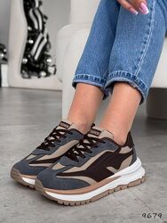 Кросівки Harper, беж/шоколад/сірий