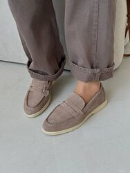 Лофери, натуральна замша, капучино