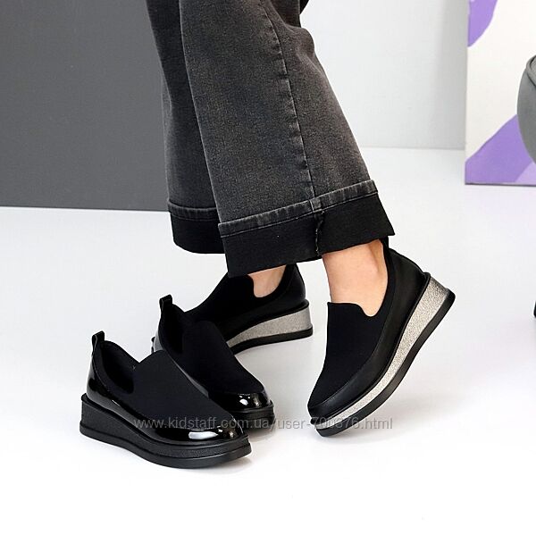 Туфлі Merlin, чорні/срібло