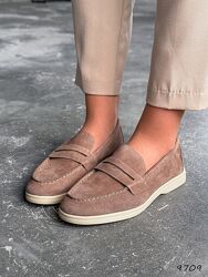 Лофери Mary, натуральна замша, капучино