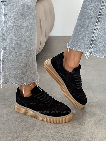 Кеди Top, натуральна замша, чорні