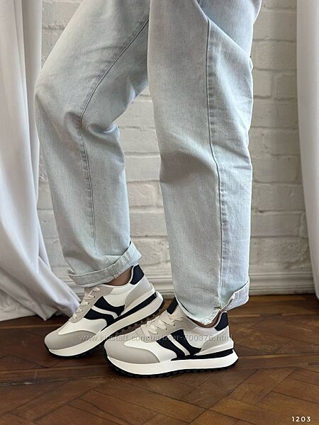 Кросівки Стильні, беж/чорний