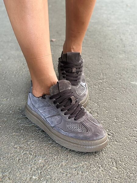 Кеди, натуральна замша, графіт