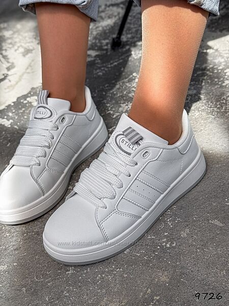 Кросівки Adiks, натуральна шкіра, білі