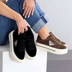 Кеди Loret, натуральна замша, чорні/шоколад