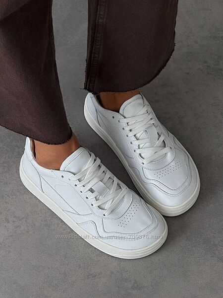 Фактурні Кеди barefoot, натуральна шкіра, білі