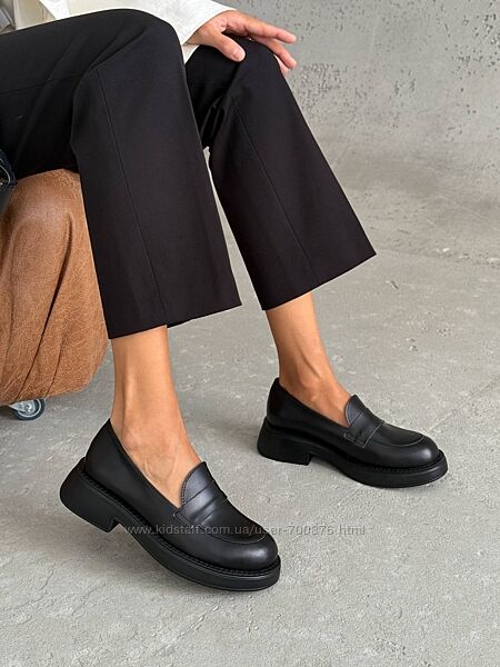 Класичні Лофери, натуральна шкіра, чорні