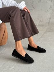 Лофери barefoot, натуральна замша, чорні