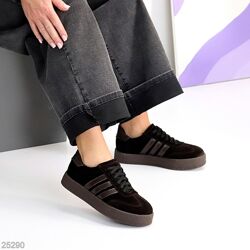 Кросівки Nomi, натуральна замша/шкіра, гіркий шоколад